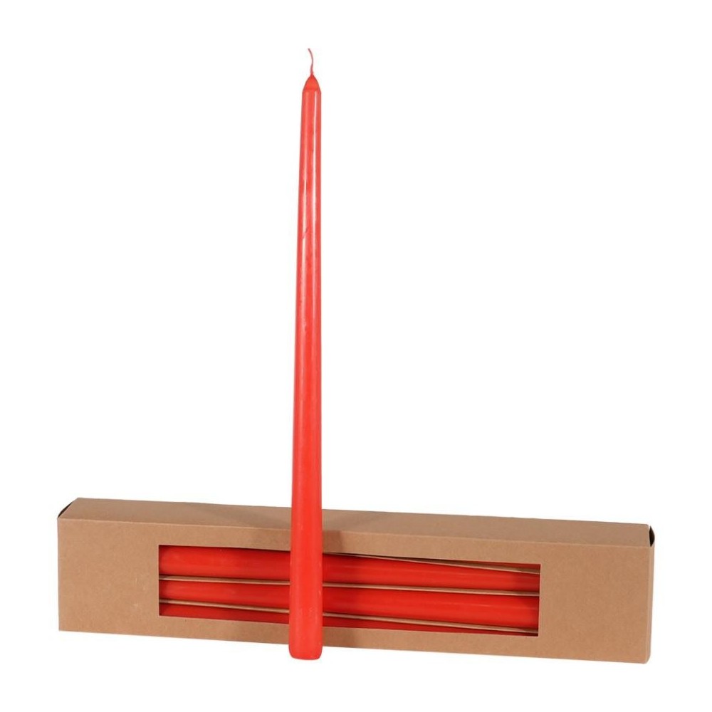 CANDELA CONICA H.400MM. D.21MM. ROSSO